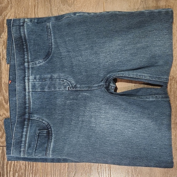 ❤ SPANX HIGH RISE PULL ON CROP SKINNY DENIM LEGGINGS, LARGE (10 - 12) - Picture 1 of 6